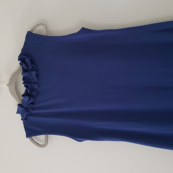 Vfish Mini Sheath Dress Medium Blue Sleeveless Vacation Resortwear Sundress - Picture 5 of 14